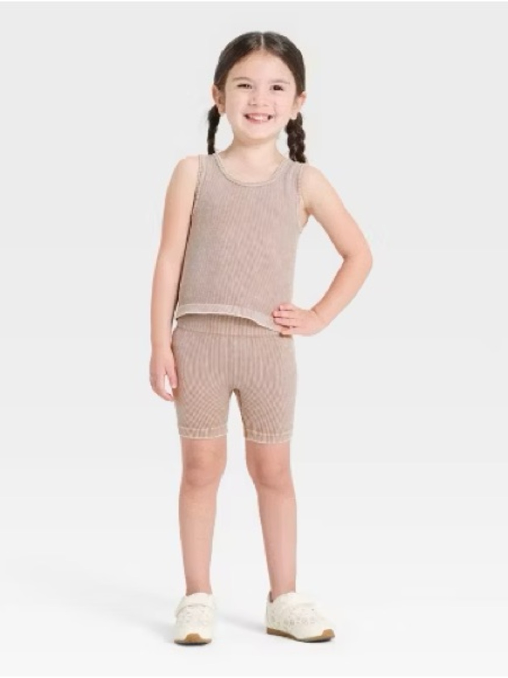 Grayson mini - Kids Ribbed Tank & Biker Short Matching Set - 5T new with tags